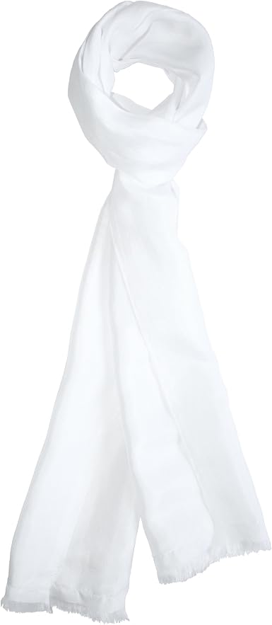 Dashing White Silk Aviator Scarf by 