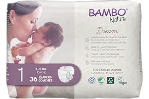 Bambo Nature Premium Baby Diapers (SIZES 0 TO 6 AVAILABLE), Size 1, 36 Count
