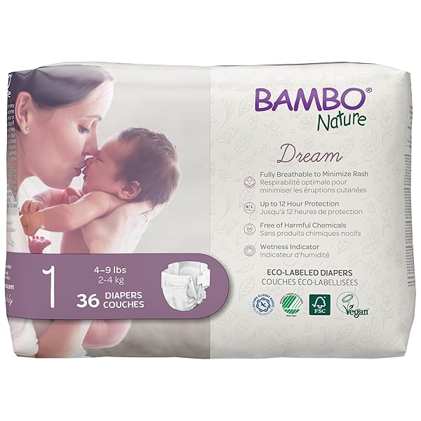 BAMBO NATURE PREMIUM ECO-FRIENDLY BABY DIAPERS, SIZE 1...