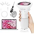 HUTACT Kids Microscope Portable with 2'' Screen - 1000X Mini Digital Handheld Pocket Microscope, Christmas Birthday Gifts for All Age, Includes 5 Prepared Slides Kit