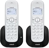 VTech CS1551 DECT Cordless Phone with Answering Machine 2 Handsets White