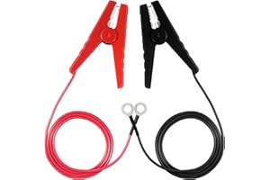 Makevivi Electric Fence Wire Connect The Energizer and Electric Fence Charger Solar Fence Charger Solar Powered Electric Fence, Solar Electric Fence, Electric Fence Lead Wire with Alligator Clip, 3 Ft