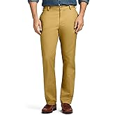 IZOD mens American Chino Flat Front Slim Fit Pant