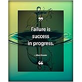 AMERICAN LUXURY GIFTS Einstein Quote - Minimalist Wall Art - Modern Desk, School, or Living Room - 8x10 Unframed Print