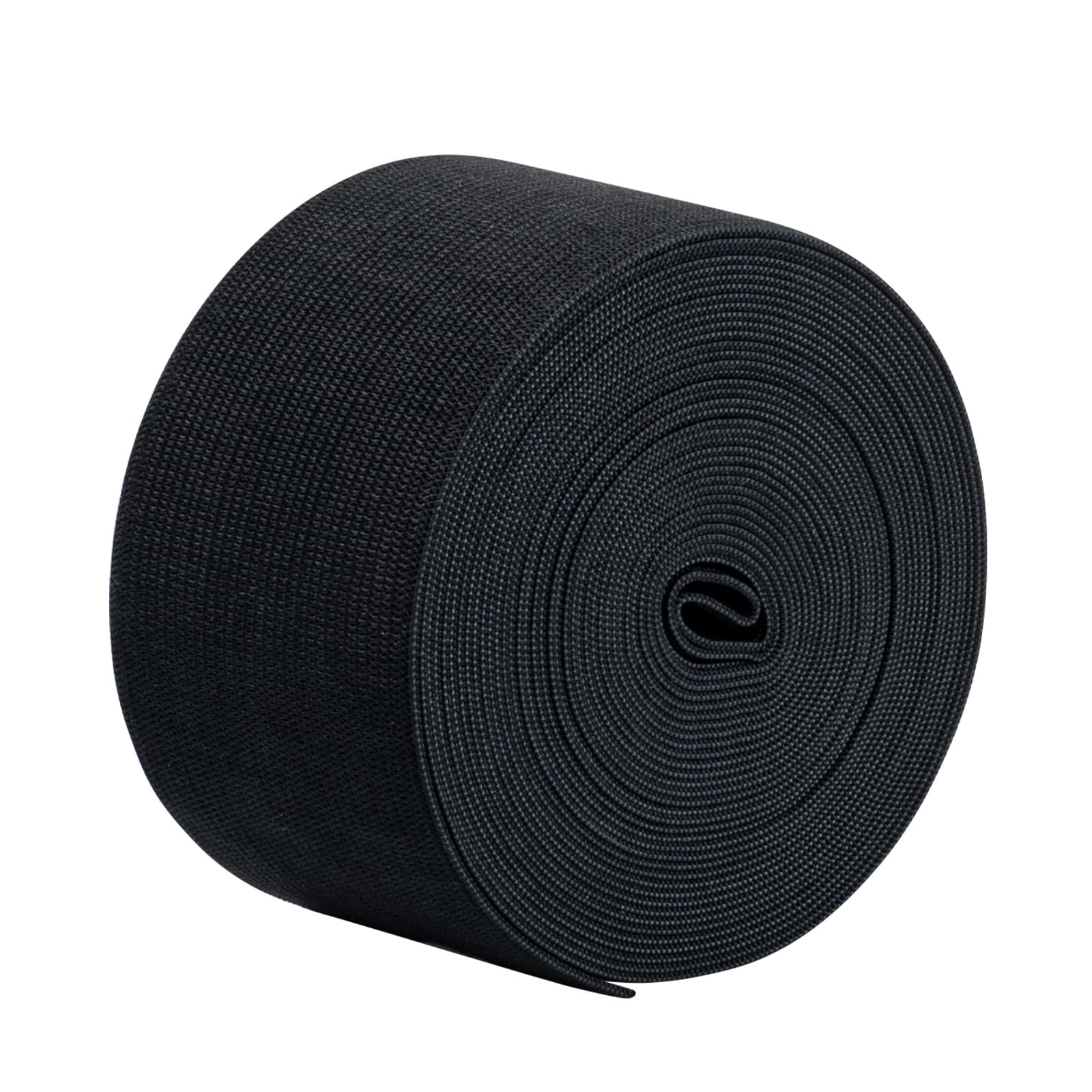 Elastic for Sewing, Wide Flat Elastic Band, Waistband Elastic, Sewing Elastic Band for Sewing Clothing, Garments, Dressmaking, DIY Craft Projects(5 Meters & 50mm & Black)