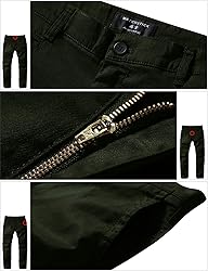 Match Mens Slim-Tapered Flat-Front Casual Pants