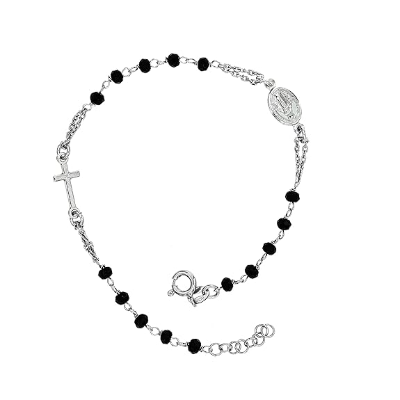 Armband Damen Mann Frauen Kinder Mit Rosenkranz Madonna Kreuz Armkette Silber 925/schmuck Armkettchen Und Damenarmband Neben 