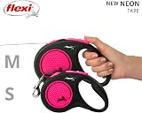 flexi Neon S Tape 5 m Black Neon Pink Retractable Dog Leash up to 15 kg view 7