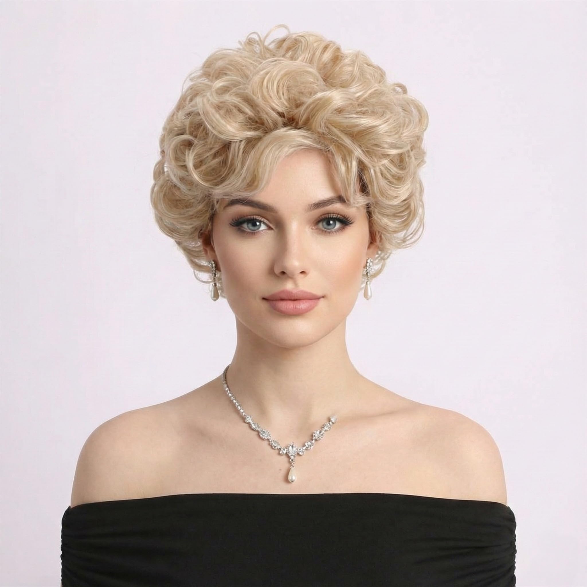 Short women wigs 20231012 D8 (Light Blonde)