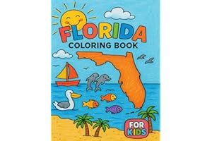 Florida Coloring Book: A Fun and Educational Coloring Adventure for Kids | Explore Florida’s Animals, Landmarks, and Nature (USA Coloring Books)