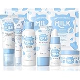 Milk Skincare Set, Milk Skin Care For Teens 10-12, 9 IN 1 Skin Care For Kids, Kids Skin Care Set For Girls Ages 8-12, Moisturizing & Gentle Skin Care For Kids Age 8-12, Skincare For GIrls10-12