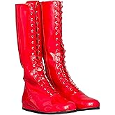 Pro Wrestling Costume Boots Super Hero Wrestler Halloween Cosplay