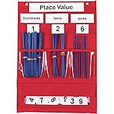 Learning Resources Counting & Place Value Pocket Chart, Enliven Lessons, Heavy-Duty Chart, Classroom Accessories, Teaching Aids, 224 Pieces