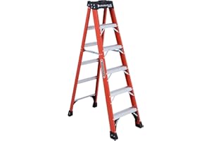 Louisville Ladder 6-Foot Fiberglass Step Ladder, 375-Pound Load Capacity, Type IAA, FS1406HD