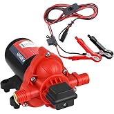 12V Sprayer Pump with Sae to Alligator Clips, 4.4gpm-10amp-60psi