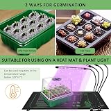 YAUNGEL Seed Trays 120 Cells with Heightened Lids 0.8mm PVC 20 Labels view 3
