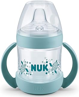 Nuk Nature Sense Trinklernflasche, Auslaufsicher, Extra Breite & Weiche Trinktülle, 6-18 Monate, BPA-frei, 150ml, Grün