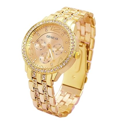 Geneva Analog Gold Dial Women's Watch-g7475_D