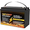 MFUZOP 12V 100Ah LiFePO4 Lithium Battery with 100A Smart BMS, Deep Cycle Marine Battery 12V, Max 1280Wh Energy, Group 31 for RVs, Vans, Trailers, Motorhomes, and Boats
