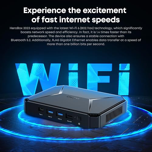 CHUWI Mini PC HeroBox, Intel N100(Up to 3.4GHz,TDP 13W), 8GB