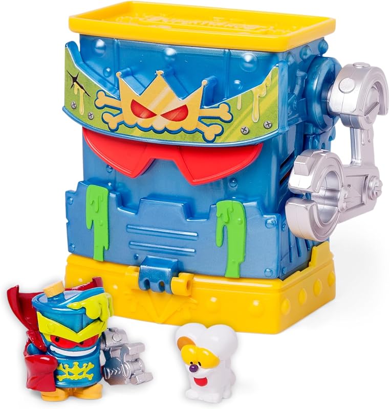 SUPERTHINGS KAZOOM Power – Hidden Base Mr. King. Tana di Mr. King della serie TV di Clan "Kazoom Power". Contiene 1 Base Hiddden, 1 Mr King Esclusivo, 1 Rum Esclusivo
