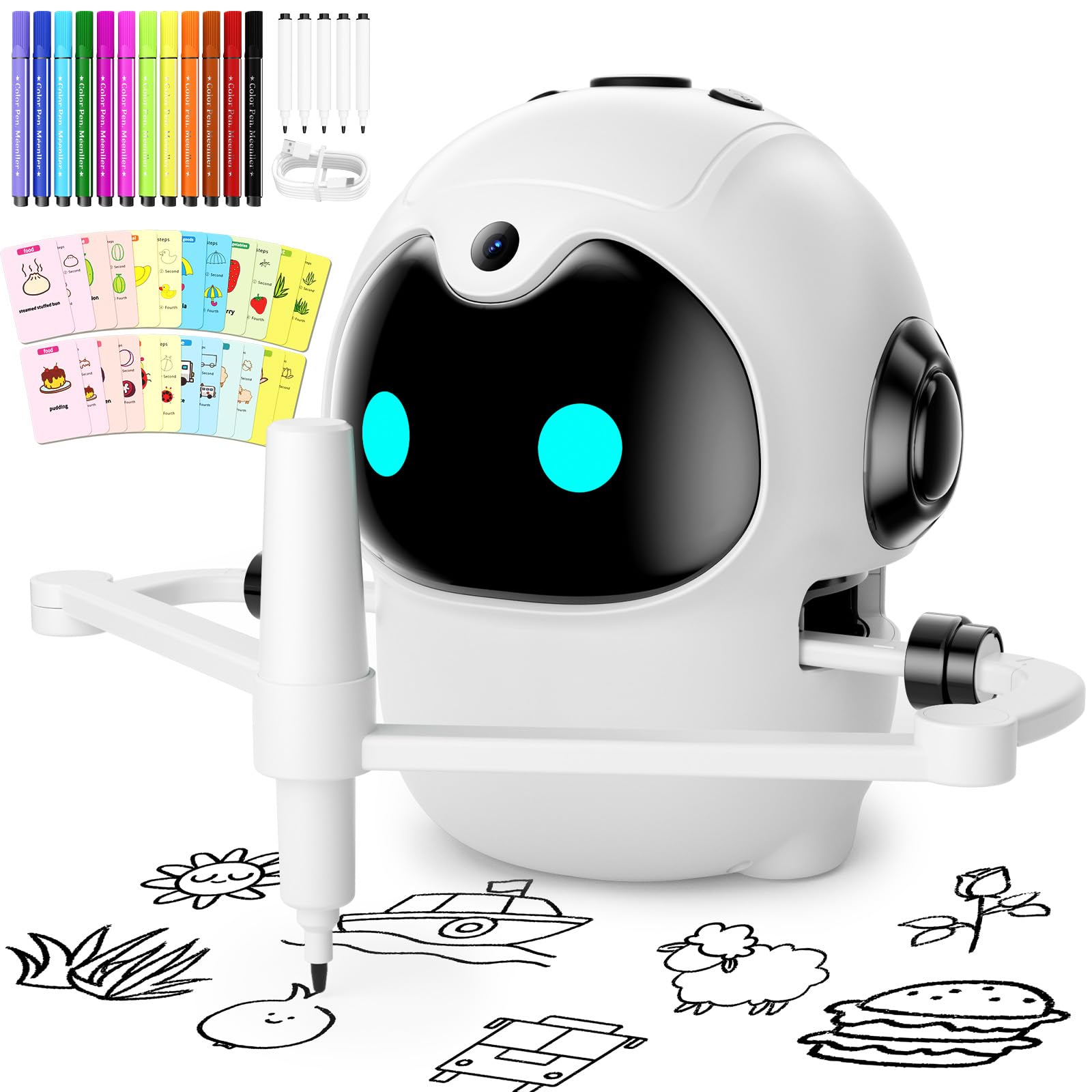 Photo 1 of ***FACTORY SEALED***HOLIBIBE Drawing Robot for Kids, Interactive Educational Toy with 150 Cards, 12 Color Markers & Voice Guidance, Magic Drawing Robot for Boys & Girls Ages 3-8, Educational Learning Toys for Kids