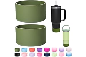 LONPARRY 4-Pack Silicone Boot for Tumbler Boot Stanley Cup Quencher IceFlow Rubber Bottom Sleeve Protector for Stanley Tumbler HydroFlask Simple Modern Owala Car Travel Cup Bottle Bottom Sleeve