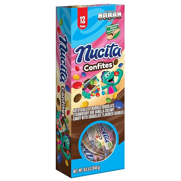 NUCITA CONFITES, CREAMY CHOCOLATE, VANILLA AND STRAWBERRY CANDY,12...