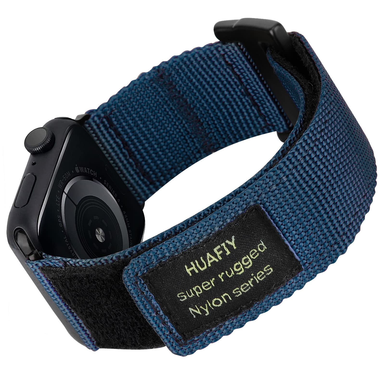 HUAFIY Compatible with Apple Watch Strap 42 mm/44 mm/45 mm/49 mm, Nylon Sports Strap for Apple Watch Band, Velcro Design for iWatch Bracelet Series 8/7/6/5/4/3/2/1,SE (38mm40mm41mm, Blue)