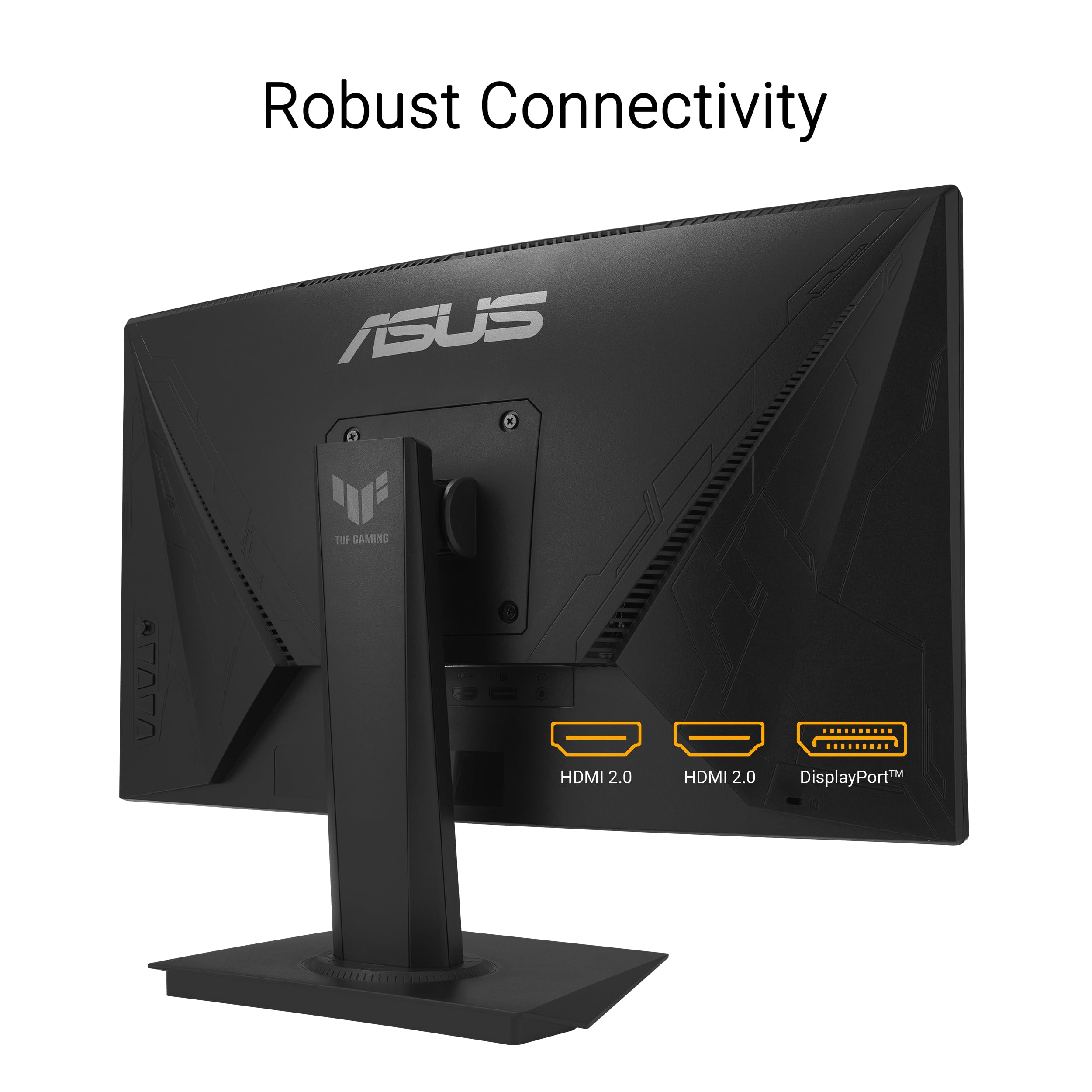 Monitor curvo ASUS TUF Gaming de 24" (23,6 pulgadas visibles) (VG24VQER) - FHD, 180 Hz, 1 ms, DCI-P3 90 %, sincronización de desenfoque de movimiento extremadamente bajo, FreeSync, Shadow Boost, cuidado de los ojos, DisplayWidget Center, garantía de 3 años