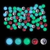 Aoheuo 6mm Color Mixing Quartz Balls UV Reactive Pearls American Glass (10pcs)