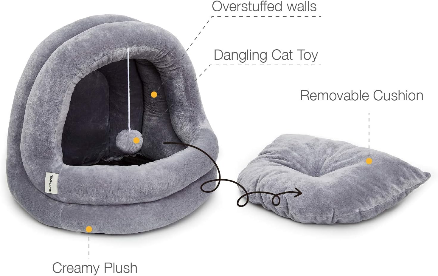 Tempcore Cat Bed House Large : Pet Supplies