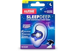 Alpine SleepDeep - Soft Ear Plugs for Sleeping and Concentration - New 3D Oval Shape and Noise Reducing Gel for Better Attenu