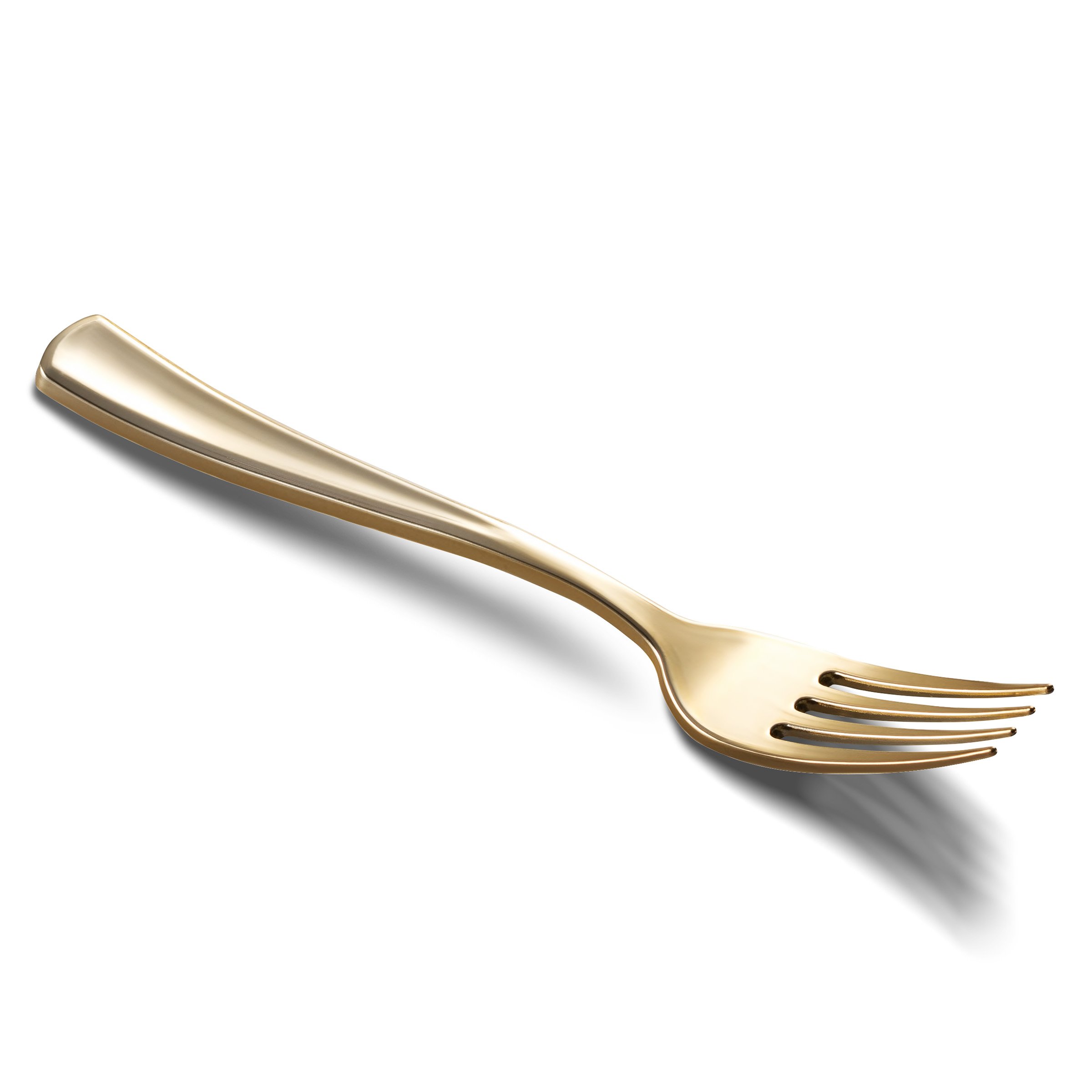 CUTLEREX Heavy Duty Plastic Silverware Cutlery Gold Disposable