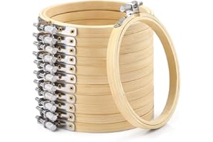 Caydo 12 Pieces 4 Inch Round Embroidery Hoop Bulk Wholesale Circle Cross Stitch Hoop Ring