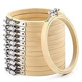 Caydo 12 Pieces 4 Inch Round Embroidery Hoop Bulk
