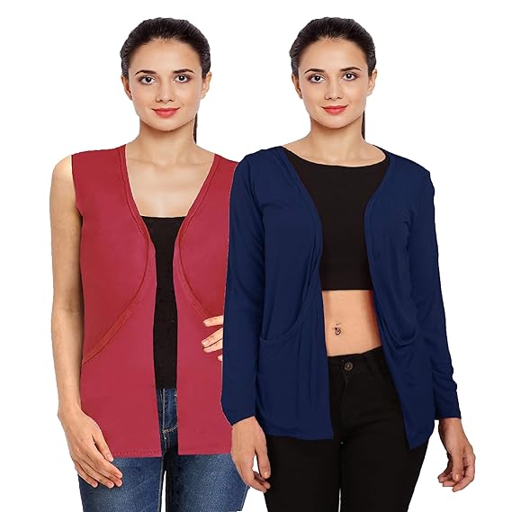 shurgs for Womens Combo Pack of 2 (Maroon & Blue)