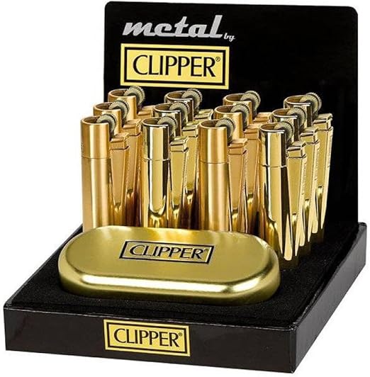 1 x Clipper original oro metal encendedor con dorado metalizado lata: Amazon.es: Hogar