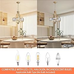 Majhoiw Modern Crystal Chandeliers for Dining Room