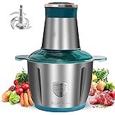 Food Processor,Electric Food Chopper,Fast Shredding for Meat, Vegetables, Fruits and Nuts,Electric Food Chopper with 4 Large Sharp Blades for Meat, Upgraded Button & Smart Overheat Protectio (3L)