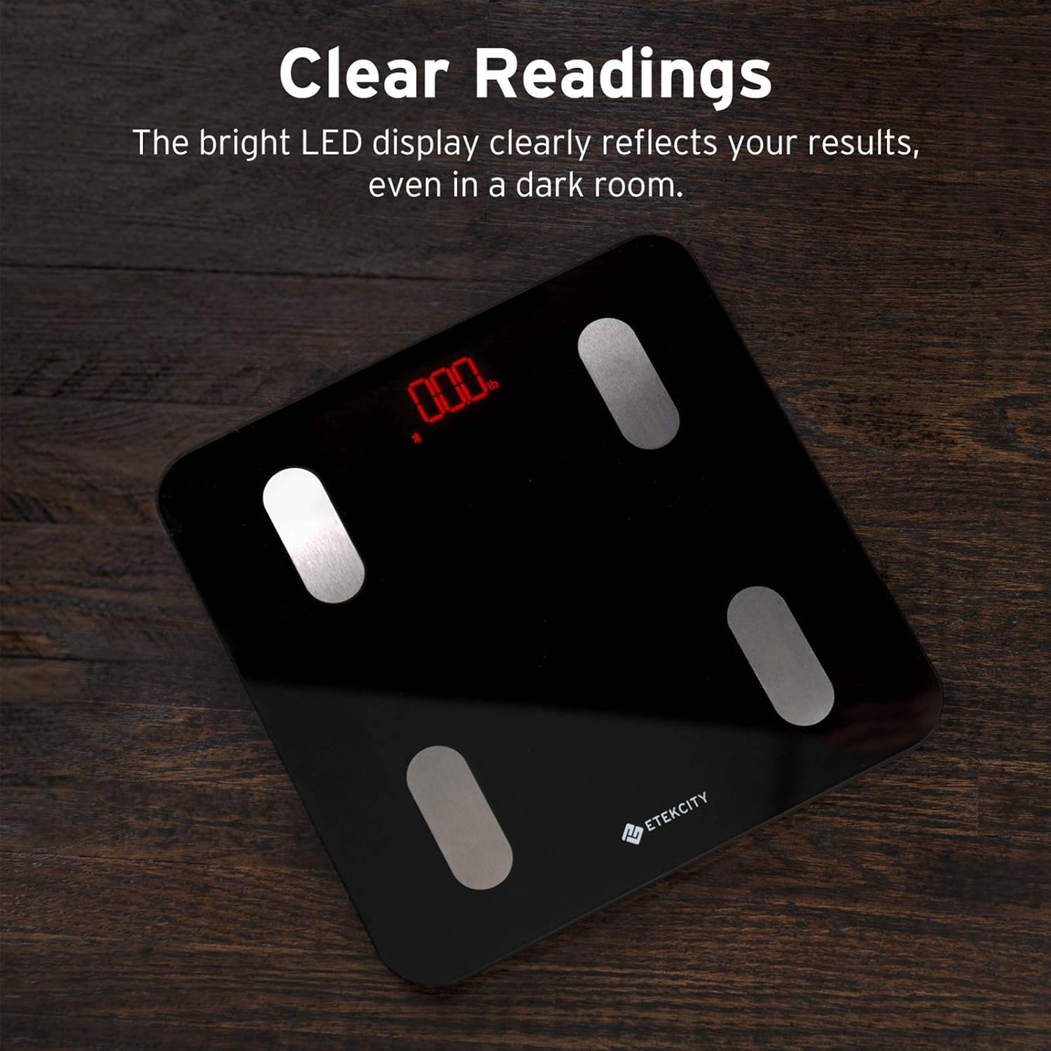 Etekcity Digital Body Weight Scale, Smart Bluetooth Body Fat BMI Scale, Bathroom Weighing Scale Tracks 13 Key Fitness Compositions, 400 lbs, 11.8 × 11.8 Inches: Health & Personal Care