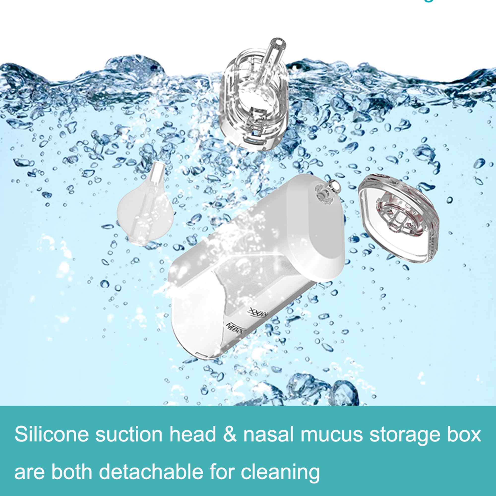 Electric Nasal Aspirator with Storage Box, 70Kpa Electric Nose Suction Nose Sucker for Baby,3 Silicone Tips,9 Suction Levels,Light Function,Anti-Reflux Design,BC-026