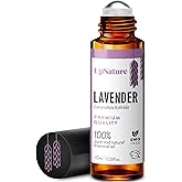 UpNature Lavender Essential Oil Roll On - 100% Natural, for Sleep &amp; Skin | Calming lavender roll-on. Dab on wrists, neck or temples for a relaxing bedtime ritual - perfect for your purse or travel