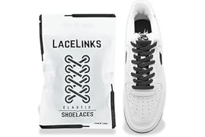 LaceLinks Elastic No Tie Shoe Laces – Quick Lock Stretchy Shoelaces for Adults & Kids, Sneakers, Running and Casual Shoes