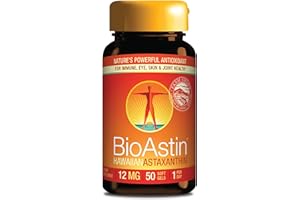 Nutrex Hawaii BioAstin Hawaiian Astaxanthin - 12mg, 50 Softgels - Farm-Direct Premium Antioxidant Supplement to Support Eye, Skin, Joint & Immune System Health - Non-GMO & Gluten-Free