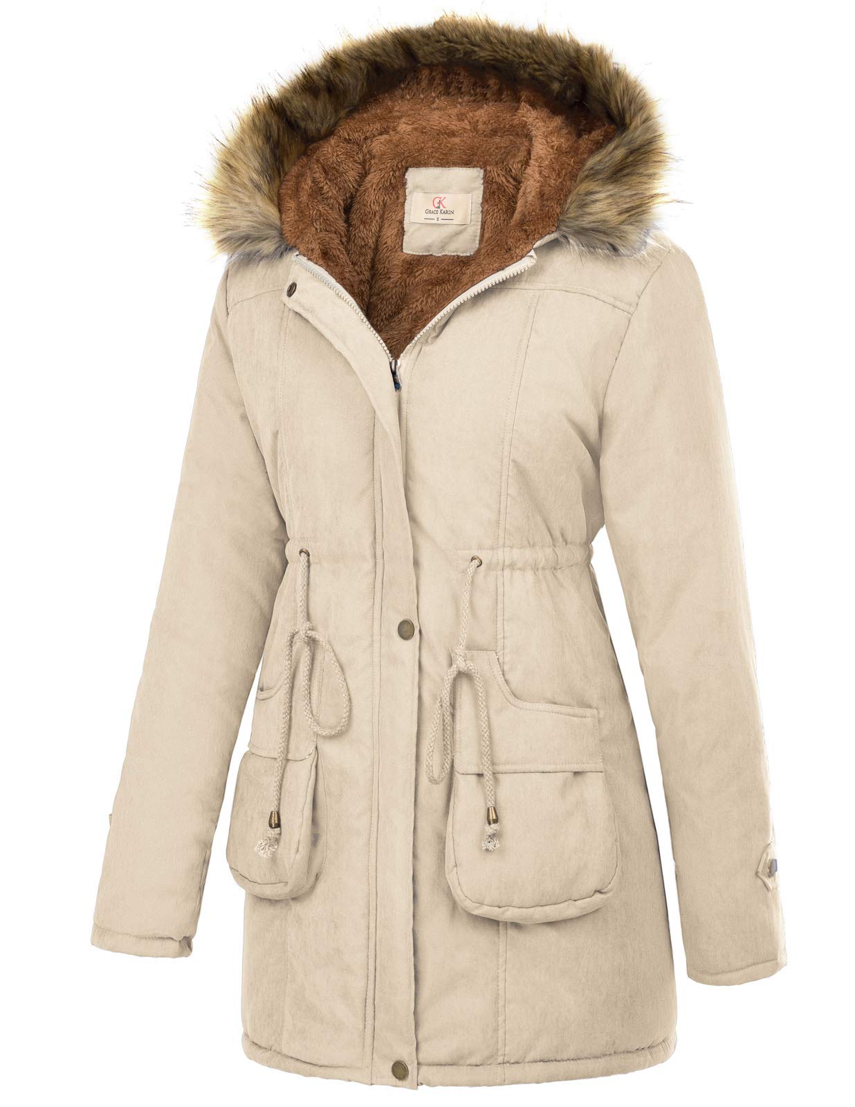 women's fleece lined winter coats