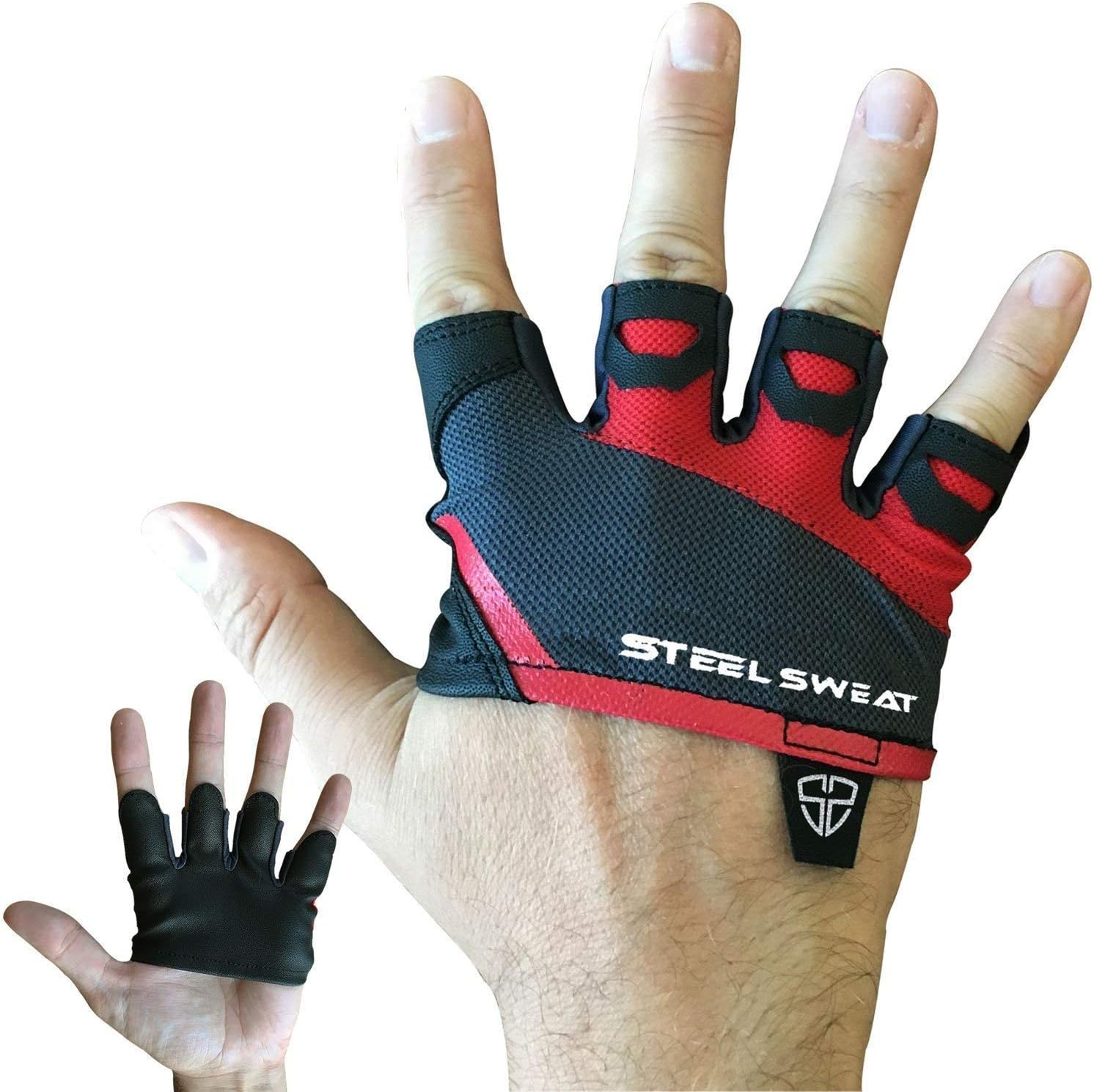 Steel Sweat Gym Gloves - WOD Workout - Weight Lifting Gloves to Protect Your Palms for Men & Women - SKINS