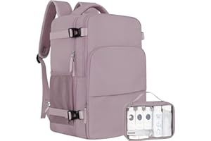 Sinaliy Travel laptop Backpack for Women, Personal Item Size Flight Approved, 16 Inch Laptop Bag with Multi-Pockets, College Computer Bag, Waterproof Carry On Backpack Casual Daypack Backpack