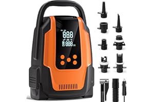 Komobe Electric Paddle Board Pump, 50PSI High Pressure Portable SUP Air Pump with Auto-Off and Deflation Function, 12V DC Car Connector for Stand Up Paddle Boards, Car Tires, Boats, Kayaks