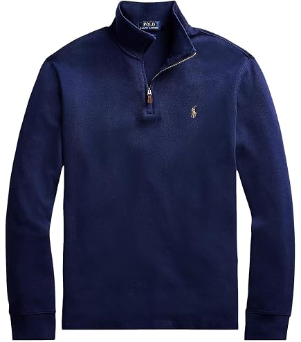POLO RALPH LAUREN Men's Half Zip French Rib Cotton Pullover